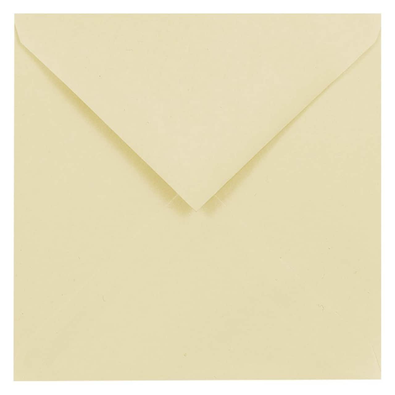 JAM Paper 7.5" x 7.5" Ivory Square Invitation Envelopes with Euro Flap, 25ct.